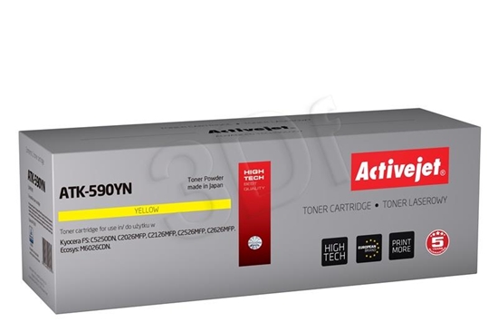 Picture of Toner Activejet ATK-590YN (replacement Kyocera TK-590Y; Supreme; 5000 pages; yellow)