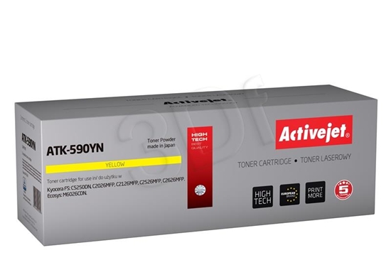 Изображение Toner Activejet ATK-590YN (replacement Kyocera TK-590Y; Supreme; 5000 pages; yellow)