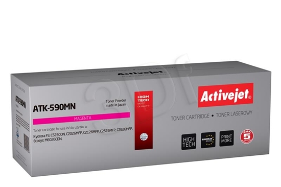 Изображение Activejet ATK-590MN Toner Cartridge (replacement for Kyocera TK-590M; Supreme; 5000 pages; magenta)