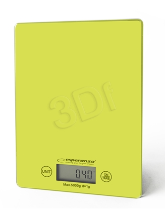 Attēls no Esperanza EKS002G kitchen scale Electronic kitchen scale Green,Yellow Countertop Rectangle