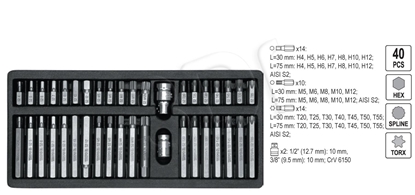 Attēls no Yato YT-0400 screwdriver bit 38 pc(s)