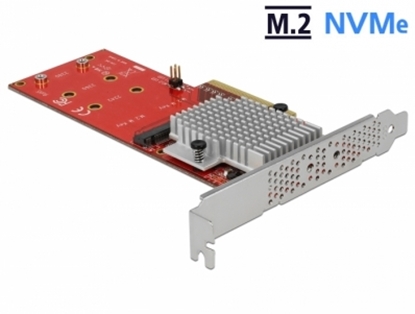 Изображение Delock PCI Express x8 Card to 2 x internal NVMe M.2 Key M - Low Profile Form Factor