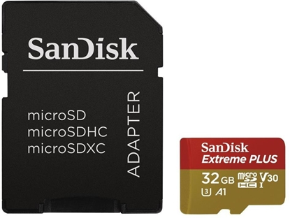 Attēls no SanDisk Extreme Plus mSDXC 32GB 