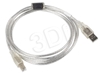 Изображение Lanberg CA-USBA-12CC-0018-TR USB cable 1.8 m USB 2.0 USB B Transparent