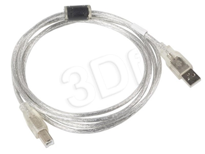 Изображение Lanberg CA-USBA-12CC-0018-TR USB cable USB 2.0 1.8 m USB B Transparent