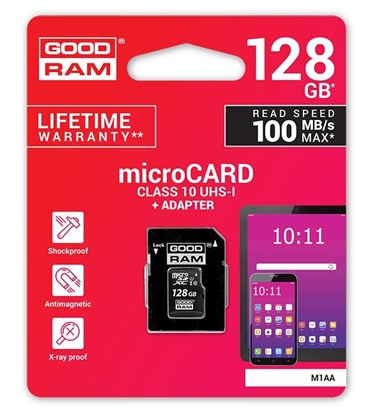 Picture of Goodram M1AA-1280R12 memory card 128 GB MicroSDXC Class 10 UHS-I