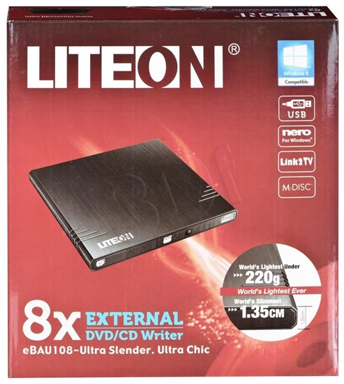 Picture of Lite-On eBAU108 optical disc drive Black DVD Super Multi DL