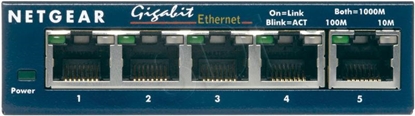 Picture of Netgear GS105 Unmanaged Gigabit Ethernet (10/100/1000) Blue