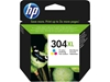 Изображение HP 304XL High Capacity Tri-Color Ink Cartridge, 300 pages, for HP DeskJet 2620,2630,2632,2633,3720,3730,3732,3735
