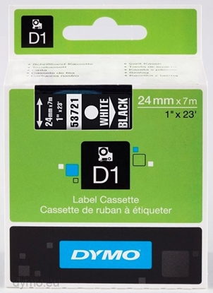 Picture of Dymo D1 Label  24 mm x 7 m white to black