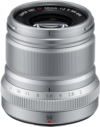 Picture of Fujinon XF 50mm f/2 R WR lens, silver