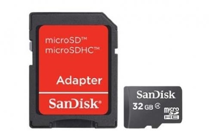 Attēls no MEMORY MICRO SDHC 32GB W/ADAPT/CL4 SDSDQM-032G-B35A SANDISK