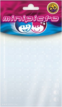 Изображение Minipicto keyboard sticker RUS KB-UNICLR-RU-WHT-G, glossy white