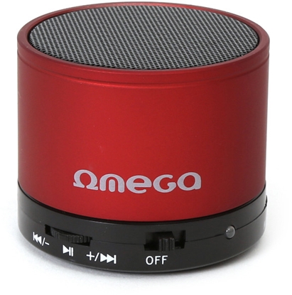 Picture of Omega wireless speaker Bluetooth V3.0 Alu 3in1 OG47R, red (42646)