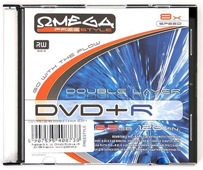 Изображение Omega Freestyle DVD+R DL Double Layer printable 8.5GB 8x slim