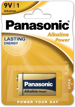 Attēls no Panasonic Alkaline Power battery 6LR61APB/1B 9V