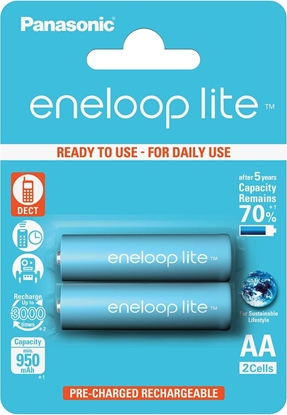 Attēls no Panasonic eneloop rechargeable battery lite AA 950 2BP