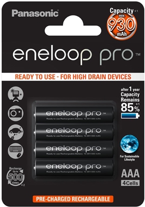 Изображение Panasonic eneloop rechargeable battery pro AAA 930 4BP