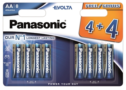Attēls no Panasonic Evolta battery LR6EGE/8B (4+4)