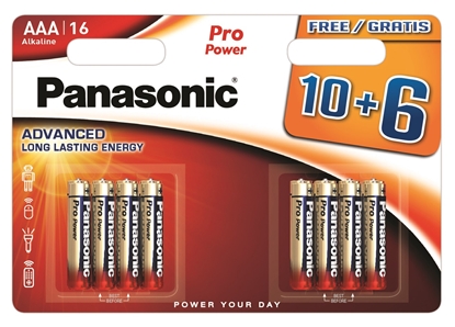 Picture of Panasonic Pro Power battery LR03PPG/16B 10+6pcs