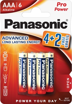 Attēls no Panasonic Pro Power battery LR03PPG/6B (4+2)