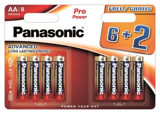 Picture of Panasonic Pro Power battery LR6PPG/8BW (6+2)