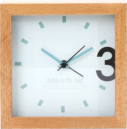 Attēls no Platinet alarm clock April, wooden (43623)