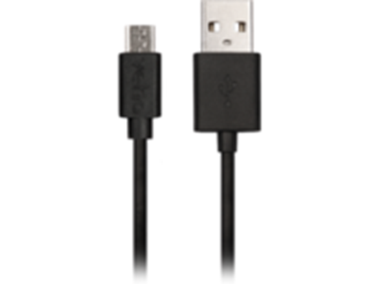 Picture of Veho Pebble USB-A to micro-USB Universal Charge and Sync 0.2m/0.7ft Cable – Black (VCL-001-M-20CM)