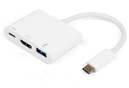 Attēls no Vivanco adapter USB-C - HDMI 3in1, white (34293)