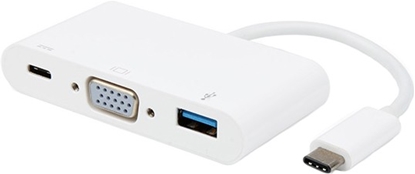 Picture of Vivanco adapter USB-C - VGA 3in1, white (34294)