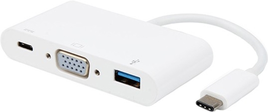 Picture of Vivanco adapter USB-C - VGA 3in1, white (34294)