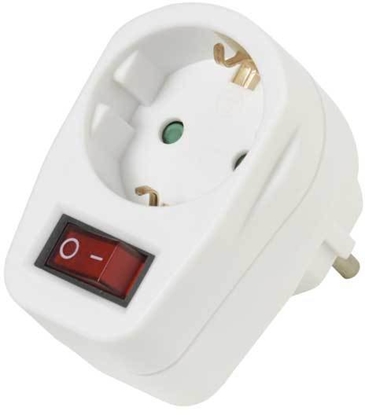 Picture of Vivanco Schuko adapter with switch (22396)
