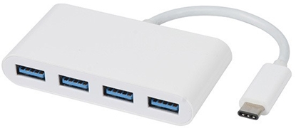 Attēls no Vivanco USB hub USB-C 3.1 4-port, white (34292)