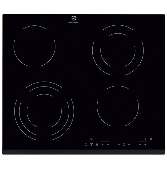 Изображение Electrolux EHF6343FOK hob Black Built-in 60 cm Ceramic 4 zone(s)
