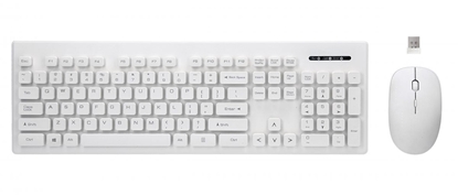 Attēls no Zestaw bezprzewodowy Whiterun klawiatura+mysz, kolor biały, technologia bezprzewodowa 2,4Ghz