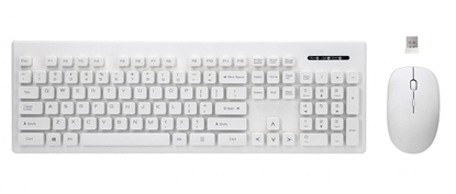 Attēls no Rebeltec WHITERUN Wireless Set Keyboard + Mouse