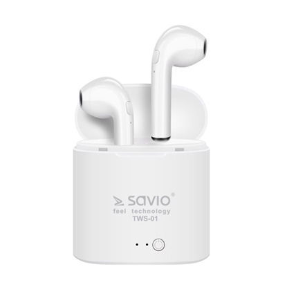 Attēls no SAVIO TWS-01 Airpods Bluetooth Stereo Headet with Microphone