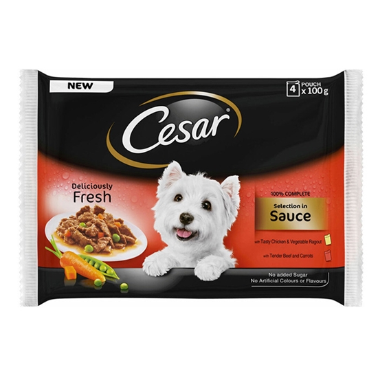 Picture of Barība suņiem Cesar vistas un liellopu 4-paka 400g