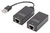 Picture of Przedłużacz/Extender USB 1.1 po skrętce Cat.5e/6 UTP/SFP do 45m, czarny, 20cm