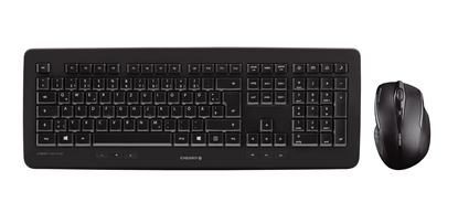 Picture of CHERRY DW 5100 keyboard Mouse included RF Wireless QWERTZ German Black