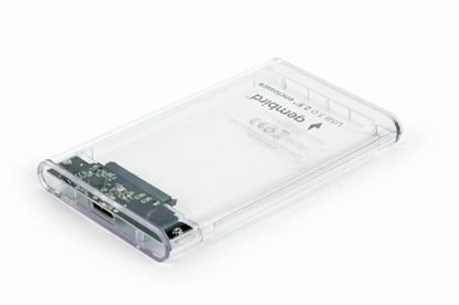 Attēls no Gembird HDD/SSD enclosure 2.5 SATA USB 3.0 Transparent