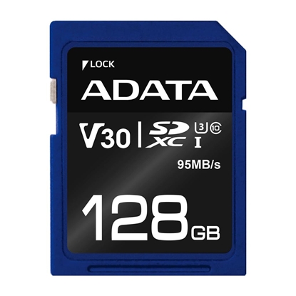 Picture of ADATA 128GB SDXC UHS-I U3 V30S 95MB/60MB