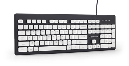 Attēls no Gembird Chocolate Keyboard USB US Black, White keys