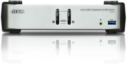 Attēls no Aten 2-Port USB 3.1 Gen 1 DisplayPort 1.1 KVMP™ Switch with Speaker (KVM cables included)