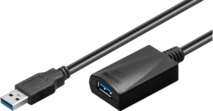 Picture of Kabel USB MicroConnect USB-A - USB-A 5 m Czarny (USB3.0AAF5A)