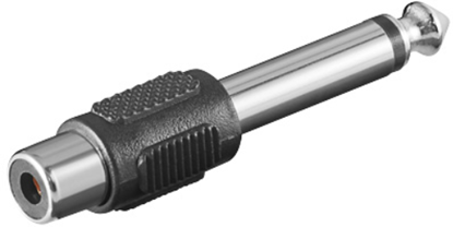 Attēls no Adapter AV MicroConnect Jack 6.3mm - RCA (Cinch) czarny (AUDANG)