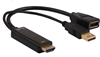 Picture of Adapter AV MicroConnect HDMI - DisplayPort + USB-A czarny (HDMDPP1)