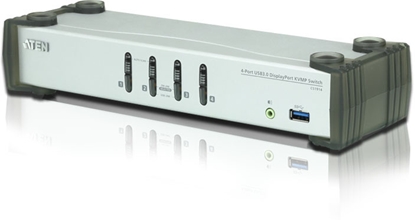 Attēls no Aten 4-Port USB 3.1 Gen 1 DisplayPort 1.1 KVMP™ Switch with Speaker (KVM cables included)