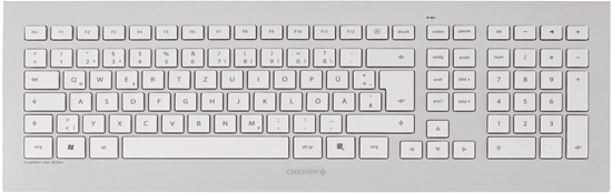 Picture of CHERRY DW 8000 keyboard Mouse included RF Wireless French Silver, White
