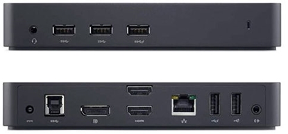 Attēls no DELL 452-BBOO laptop dock/port replicator Wired USB 3.2 Gen 1 (3.1 Gen 1) Type-A Black